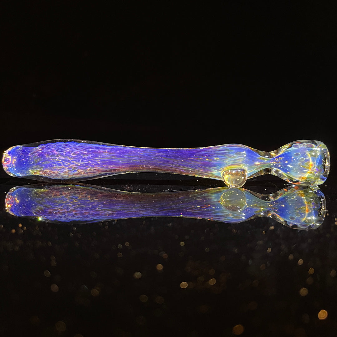 Tiffany's Purple Nebula UV Chillum Glass Pipe Tako Glass   