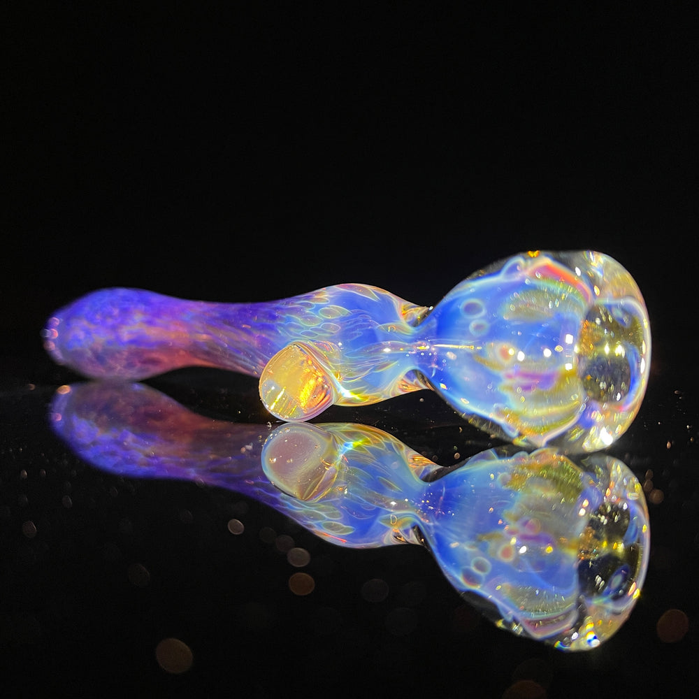 Tiffany's Purple Nebula UV Chillum Glass Pipe Tako Glass   