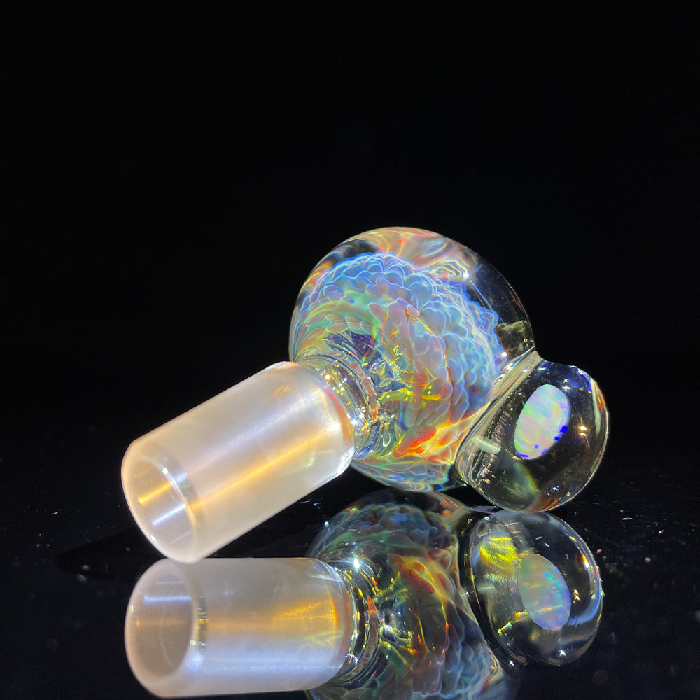 18 mm Purple Nebula Pull Slide with Disc Planet Opal Accessory Tako Glass   