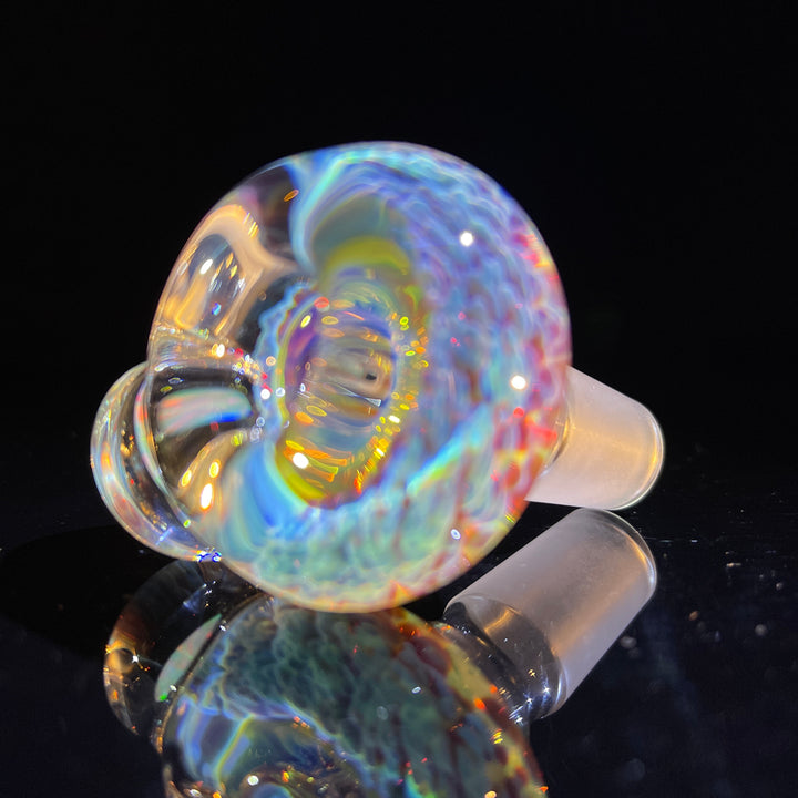 18 mm Purple Nebula Pull Slide with Disc Planet Opal Accessory Tako Glass   