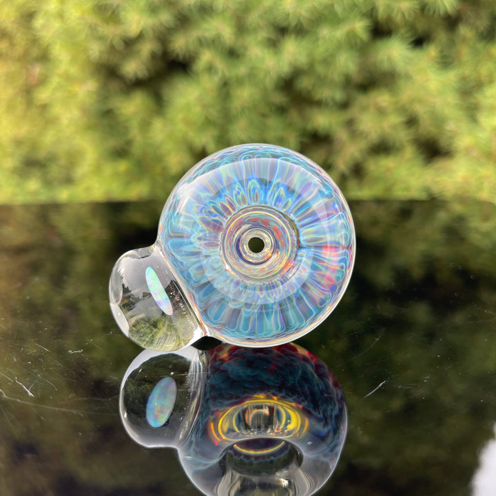 18 mm Purple Nebula Pull Slide with Disc Planet Opal Accessory Tako Glass   