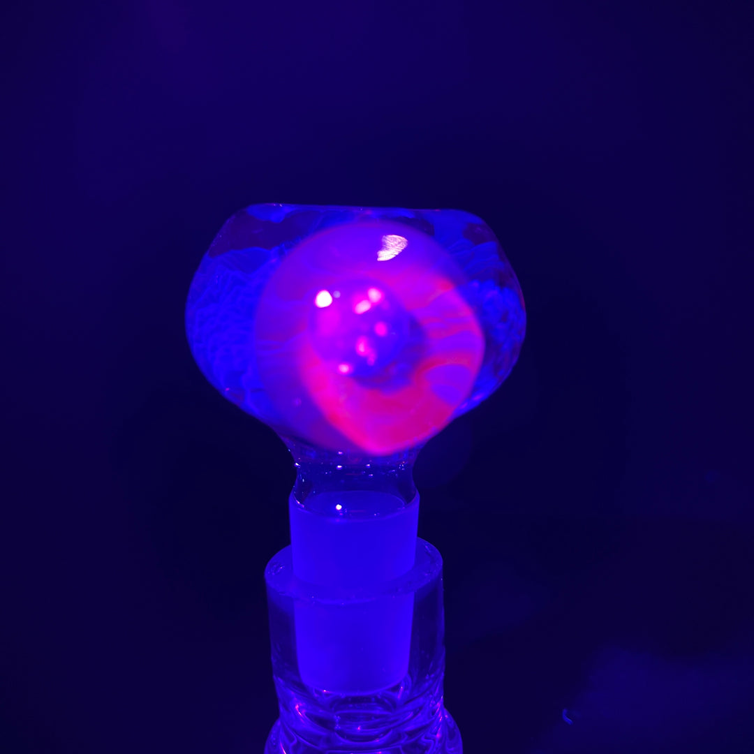 18 mm Purple Nebula Pull Slide with Disc Planet Opal Accessory Tako Glass   