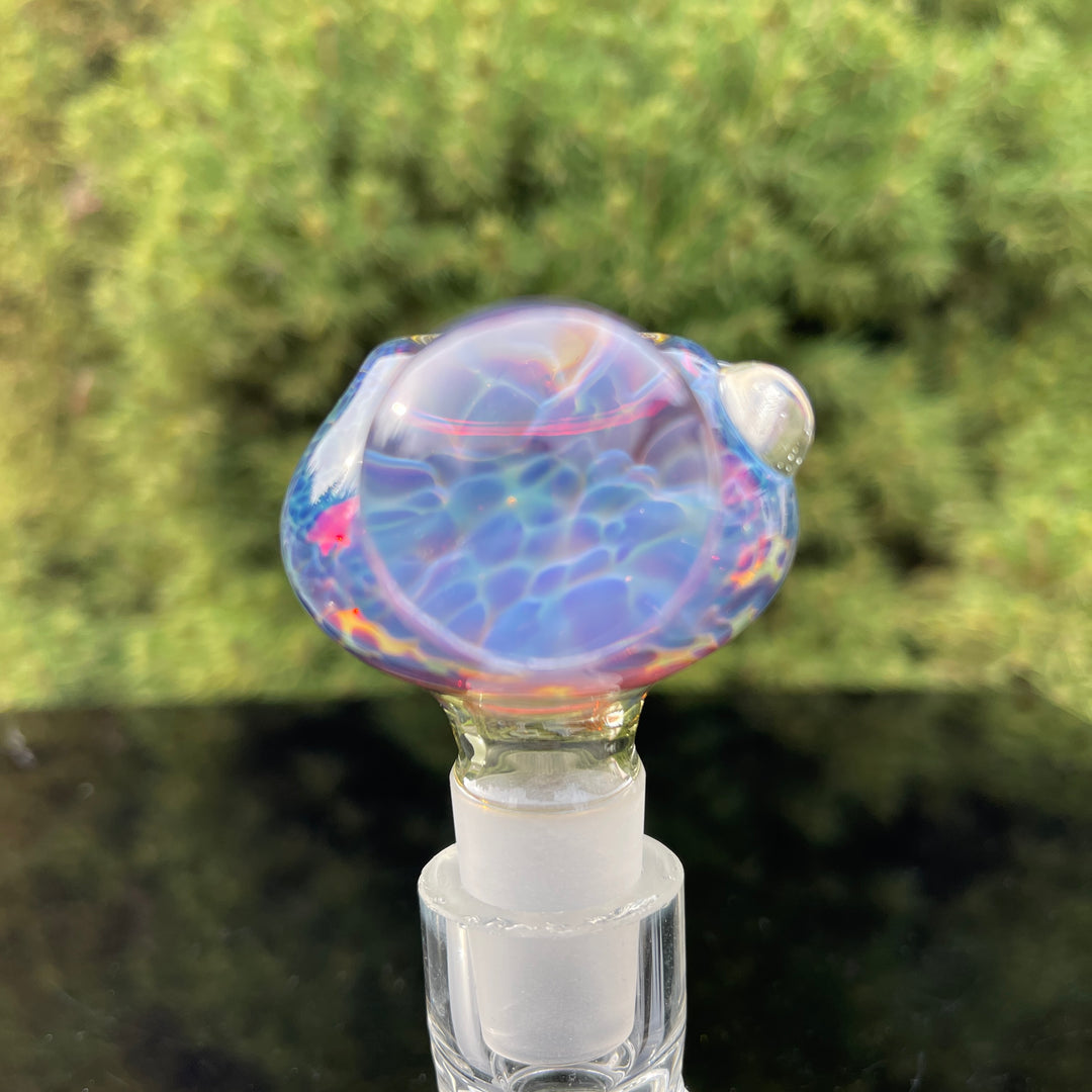 18 mm Purple Nebula Pull Slide with Huge Magnifying Marble Accessory Tako Glass   
