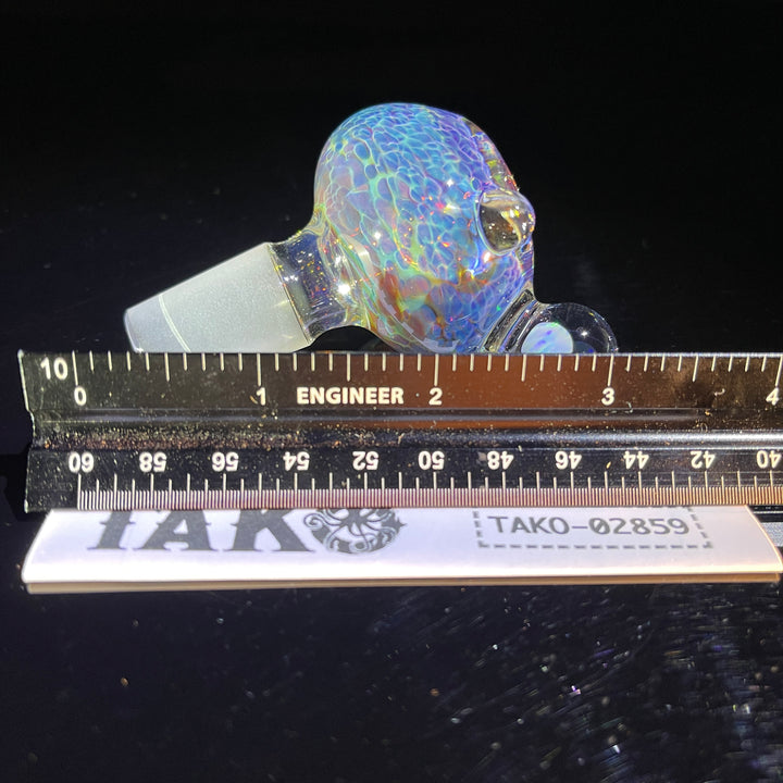 18 mm Purple Nebula Pull Slide with White Planet Opal Accessory Tako Glass   
