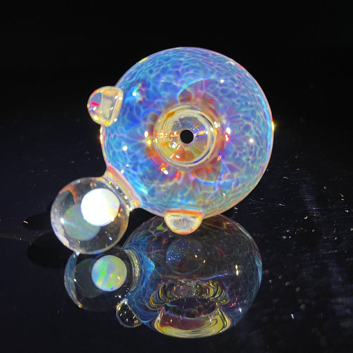 18 mm Purple Nebula Pull Slide with White Planet Opal Accessory Tako Glass   