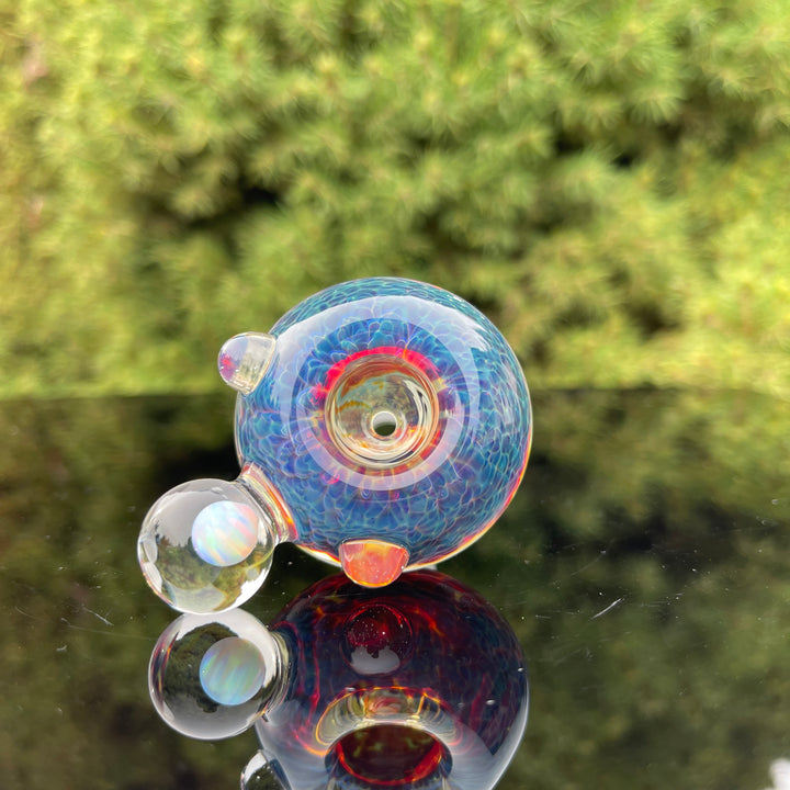 18 mm Purple Nebula Pull Slide with White Planet Opal Accessory Tako Glass   