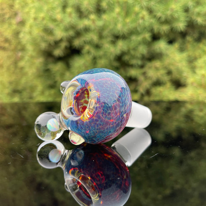 18 mm Purple Nebula Pull Slide with White Planet Opal Accessory Tako Glass   