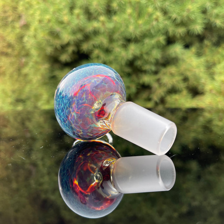 18 mm Purple Nebula Pull Slide with White Planet Opal Accessory Tako Glass   
