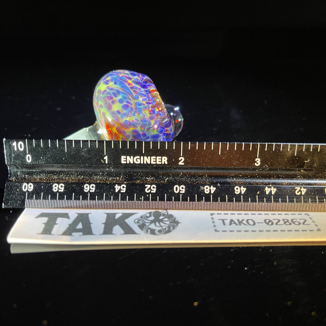 10 mm Purple Nebula Pull Slide with Black Planet Opal Accessory Tako Glass   