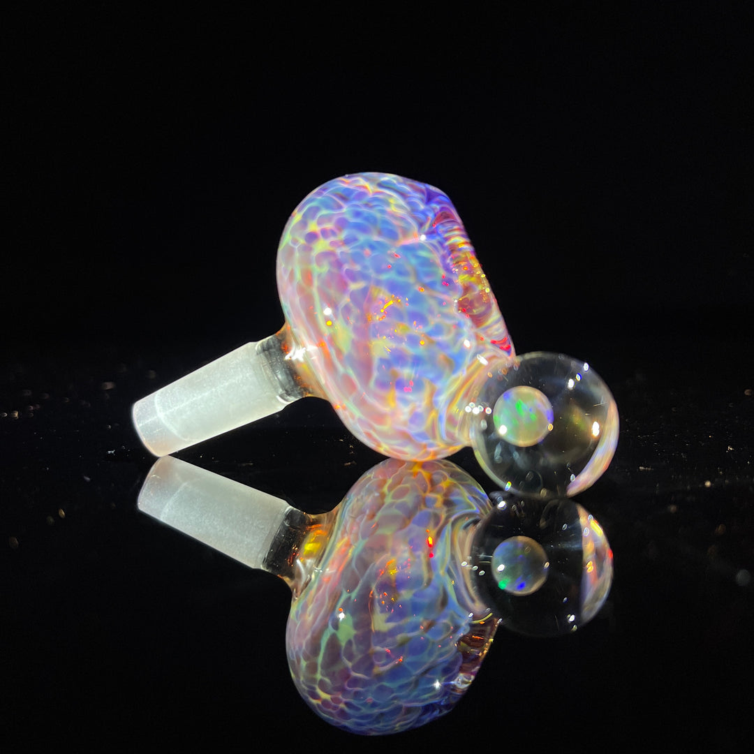 10 mm Purple Nebula Pull Slide with Black Planet Opal Accessory Tako Glass   