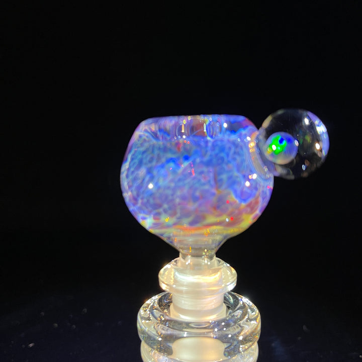 10 mm Purple Nebula Pull Slide with Black Planet Opal Accessory Tako Glass   