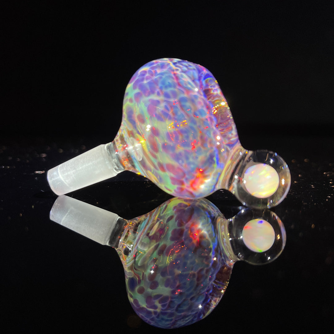 10 mm Purple Nebula Pull Slide with White Planet Opal Accessory Tako Glass   