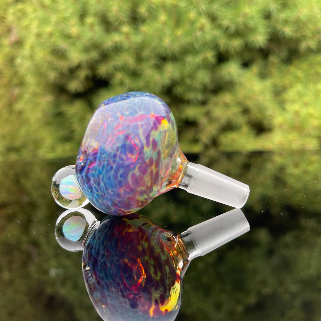 10 mm Purple Nebula Pull Slide with White Planet Opal Accessory Tako Glass   