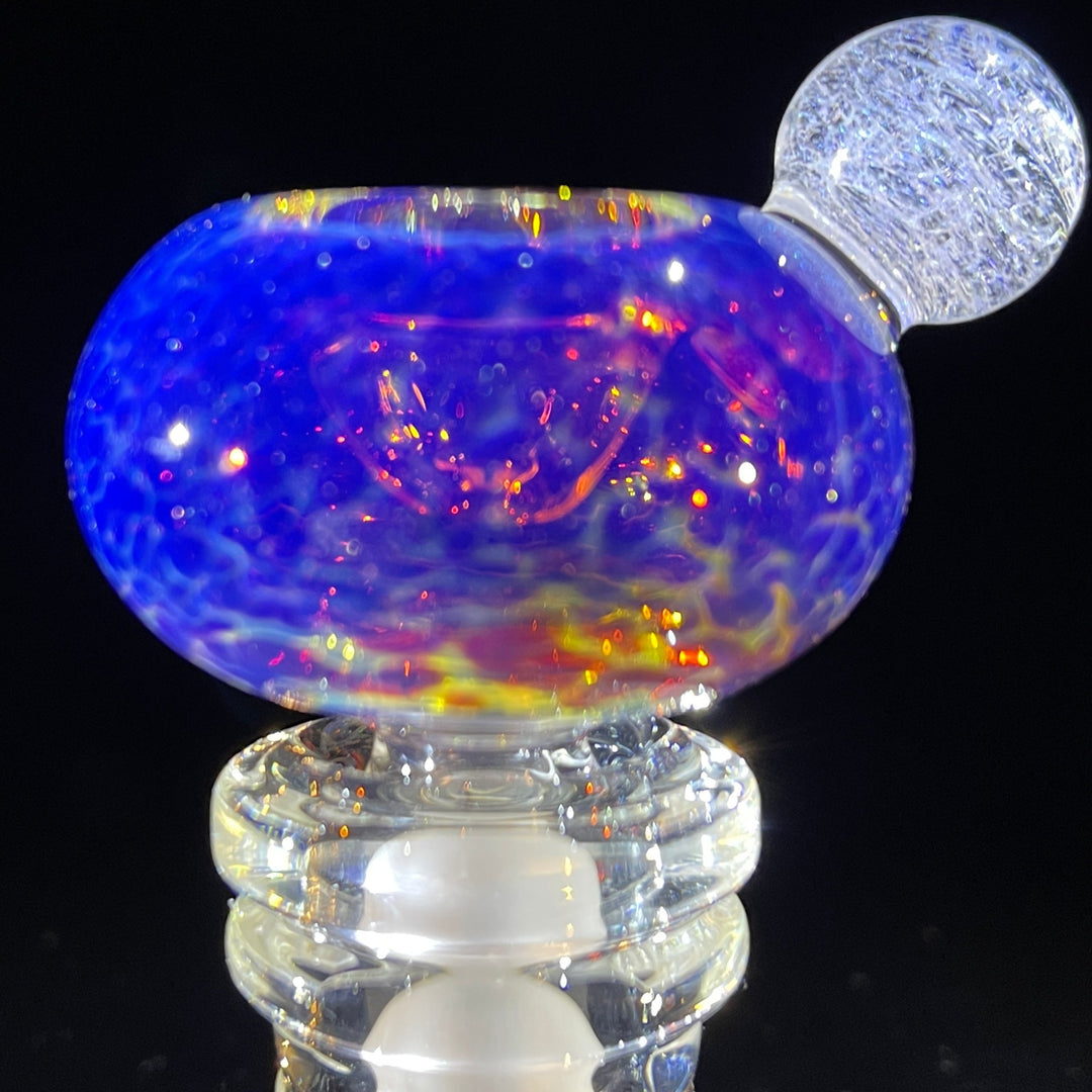 14 mm Purple Nebula Pull Slide with Dichro Universe Marble Accessory Tako Glass   