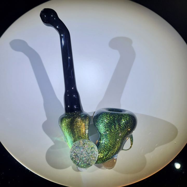 Super Sick Green Dichro Sherlock Glass Pipe TG   