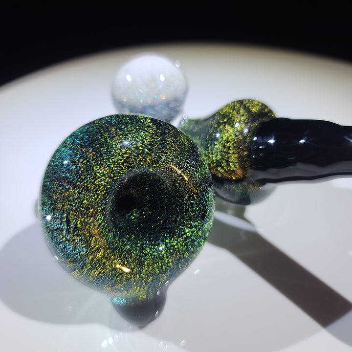 Super Sick Green Dichro Sherlock Glass Pipe TG   