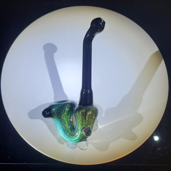 Super Sick Green Dichro Sherlock Glass Pipe TG   