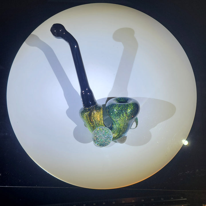 Super Sick Green Dichro Sherlock Glass Pipe TG   