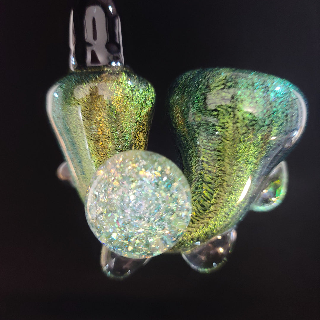 Super Sick Green Dichro Sherlock Glass Pipe TG   