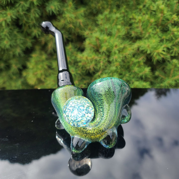 Super Sick Green Dichro Sherlock Glass Pipe TG   