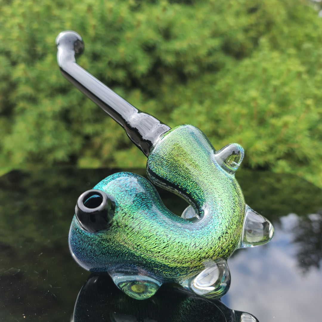 Super Sick Green Dichro Sherlock Glass Pipe TG   