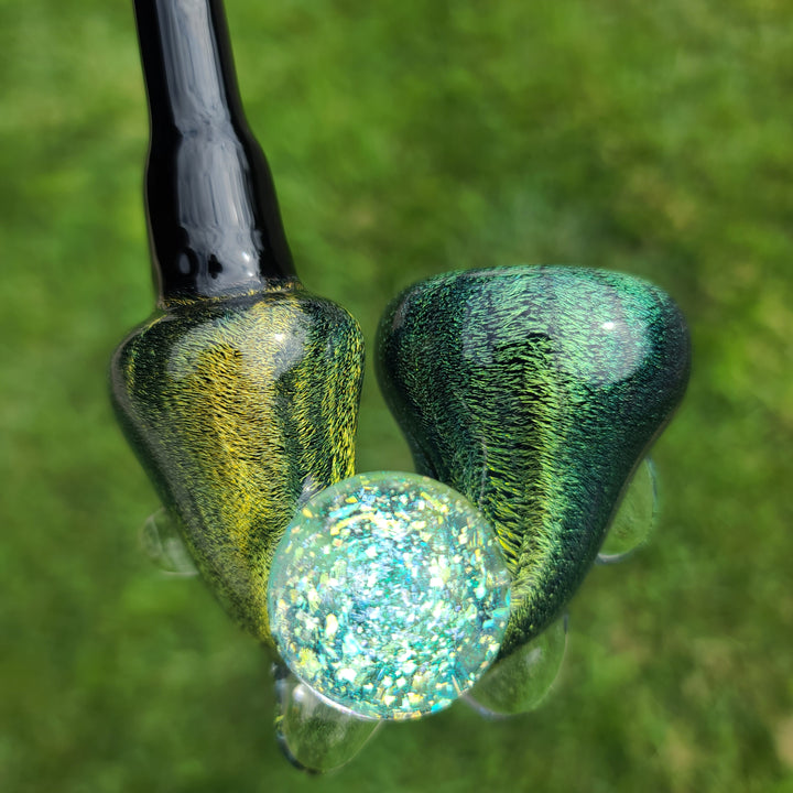 Super Sick Green Dichro Sherlock Glass Pipe TG   