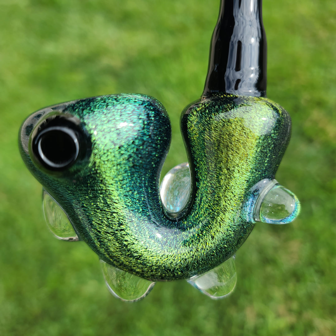 Super Sick Green Dichro Sherlock Glass Pipe TG   