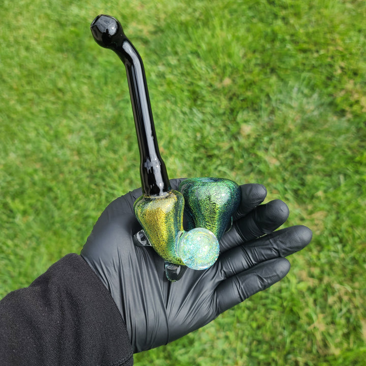 Super Sick Green Dichro Sherlock Glass Pipe TG   