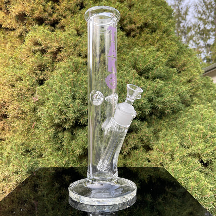 9 mm Chunky Straight Bong 12" Glass Pipe TG Purple  