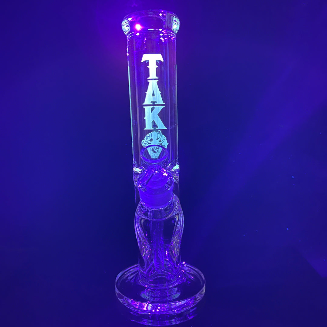 9 mm Chunky Straight Bong 12" Glass Pipe TG   