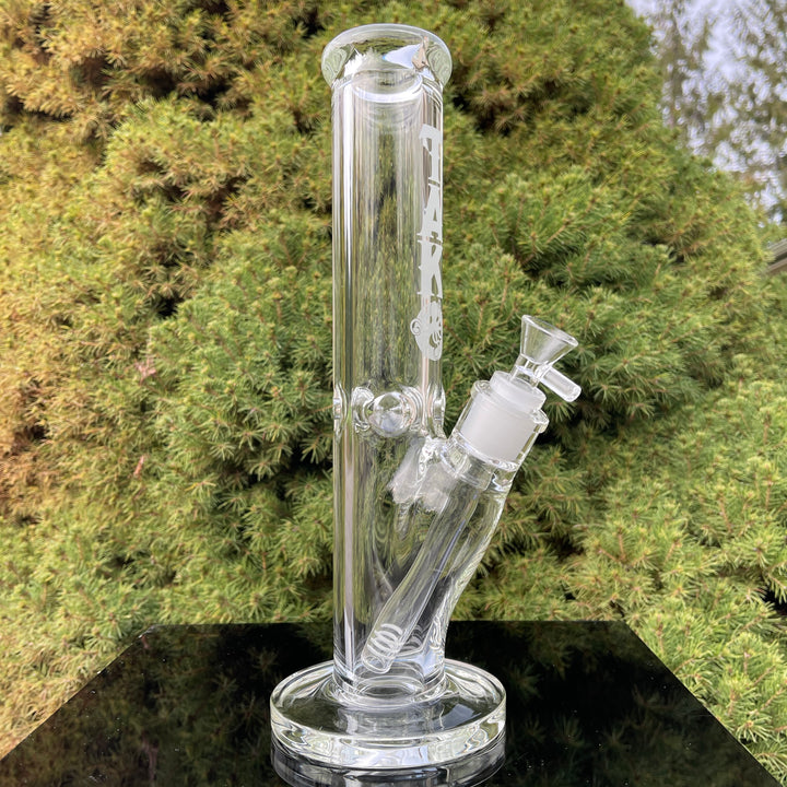 9mm Chunky Straight Bong 12" Glass Pipe TG Glow in the Dark  