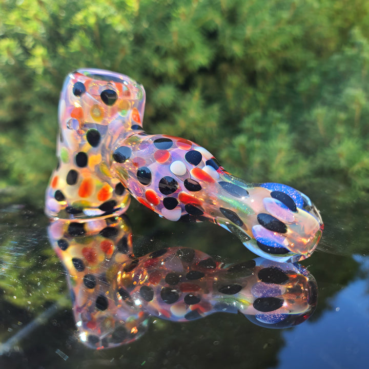 Moon Dot Inside Out Hammer Glass Pipe Tiny Mike   