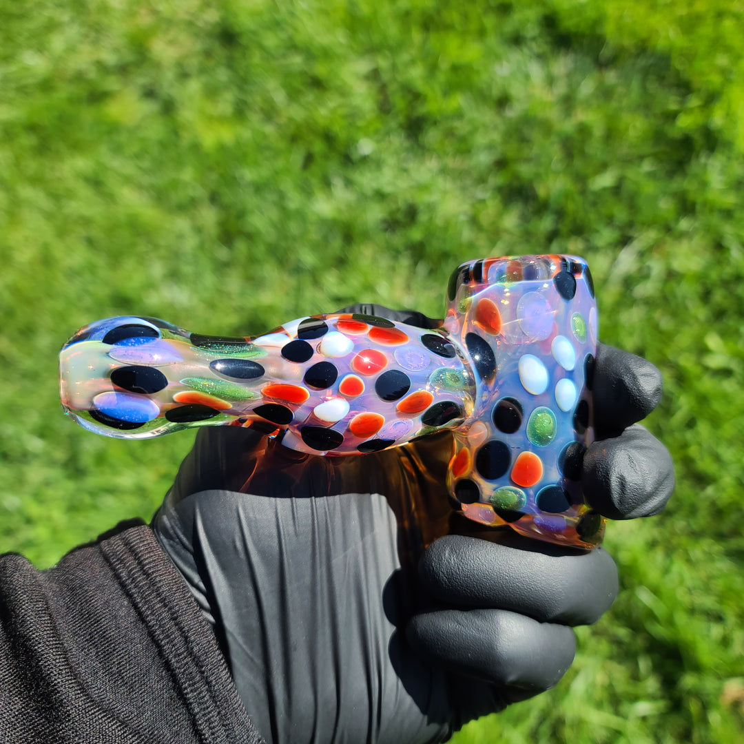 Moon Dot Inside Out Hammer Glass Pipe Tiny Mike   