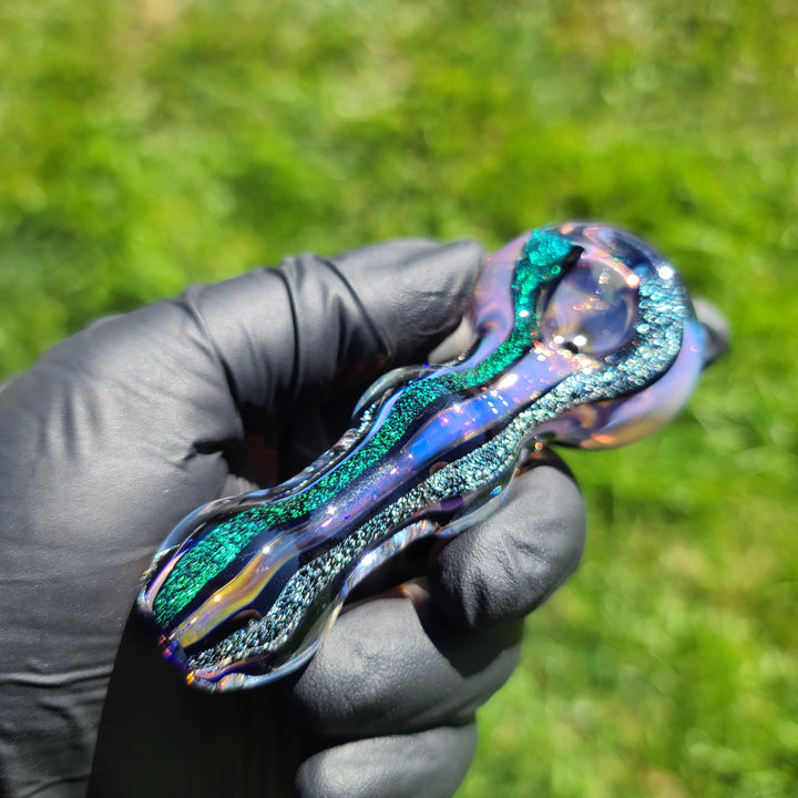 Fumed Dichro Spoon Glass Pipe Tiny Mike   