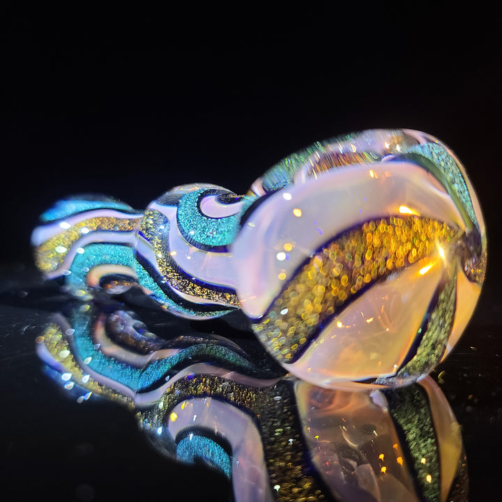 Fumed Dichro Twist Spoon Glass Pipe Tiny Mike   