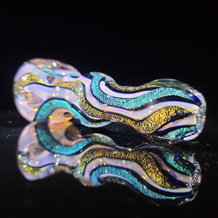 Fumed Dichro Twist Spoon Glass Pipe Tiny Mike   