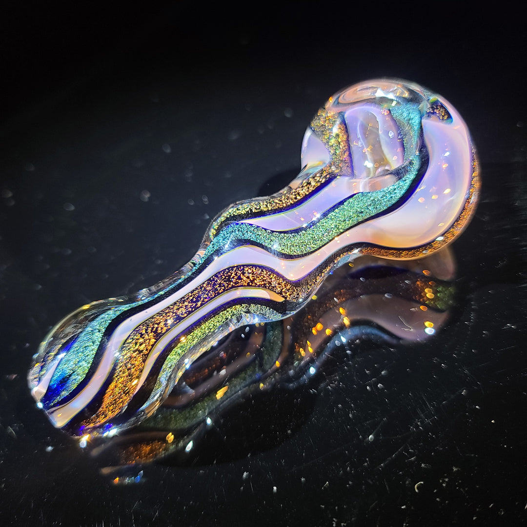 Fumed Dichro Twist Spoon Glass Pipe Tiny Mike   
