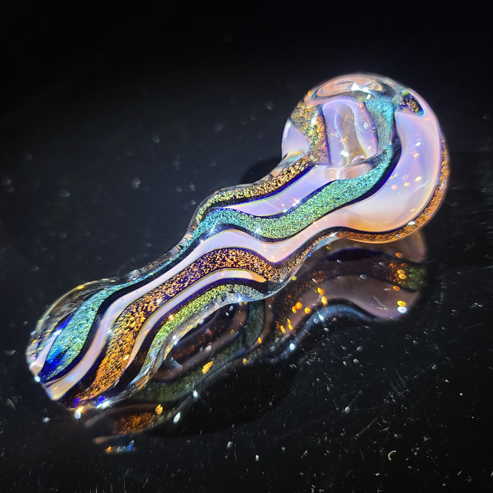 Fumed Dichro Twist Spoon Glass Pipe Tiny Mike   
