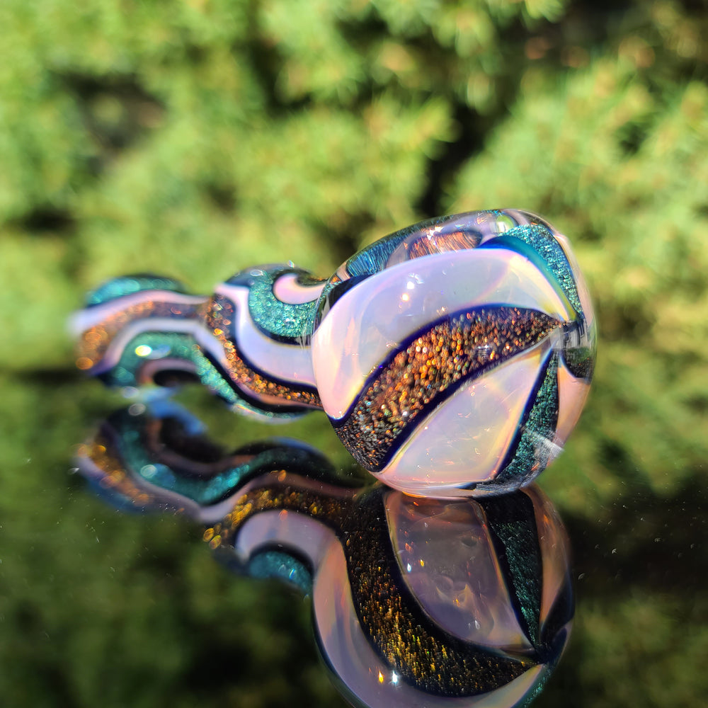 Fumed Dichro Twist Spoon Glass Pipe Tiny Mike   