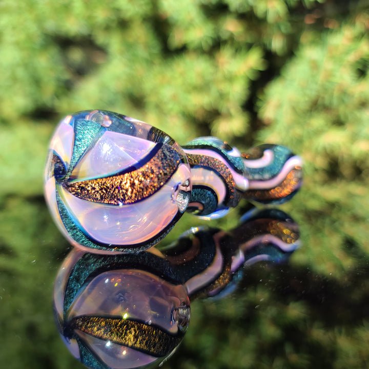 Fumed Dichro Twist Spoon Glass Pipe Tiny Mike   