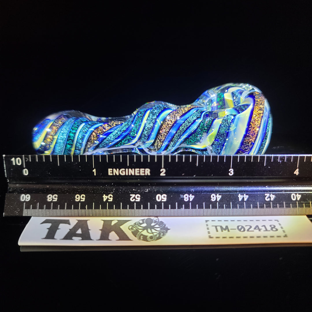 Fumed Dichro Twist Spoon Glass Pipe Tiny Mike   