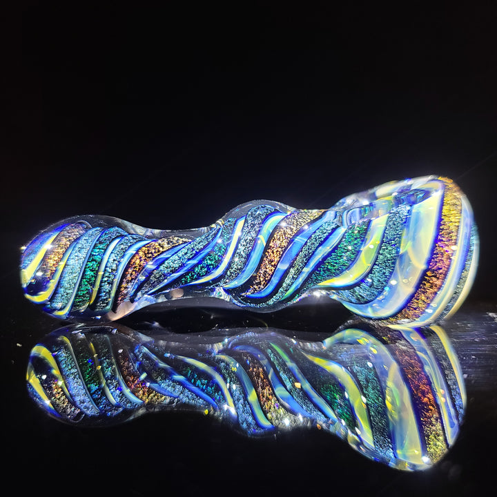 Fumed Dichro Twist Spoon Glass Pipe Tiny Mike   