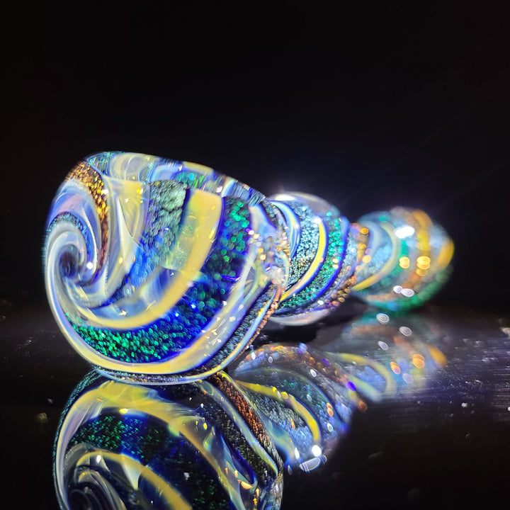 Fumed Dichro Twist Spoon Glass Pipe Tiny Mike   