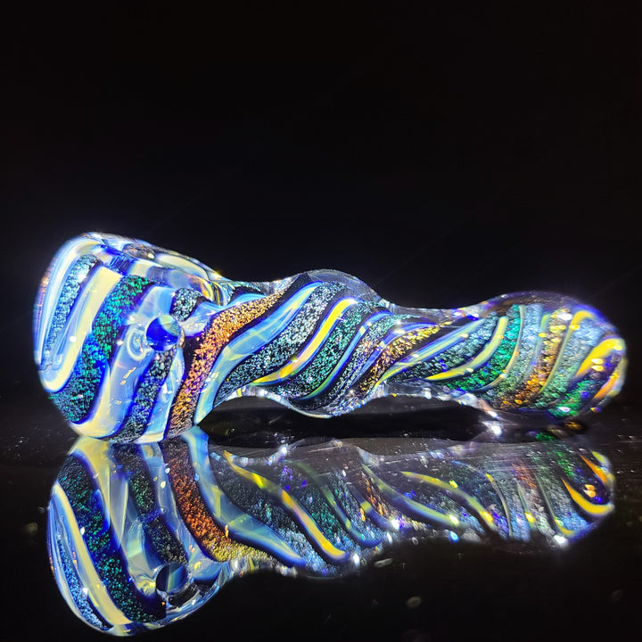 Fumed Dichro Twist Spoon Glass Pipe Tiny Mike   