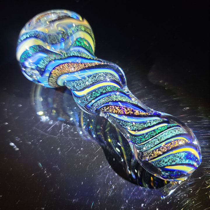 Fumed Dichro Twist Spoon Glass Pipe Tiny Mike   