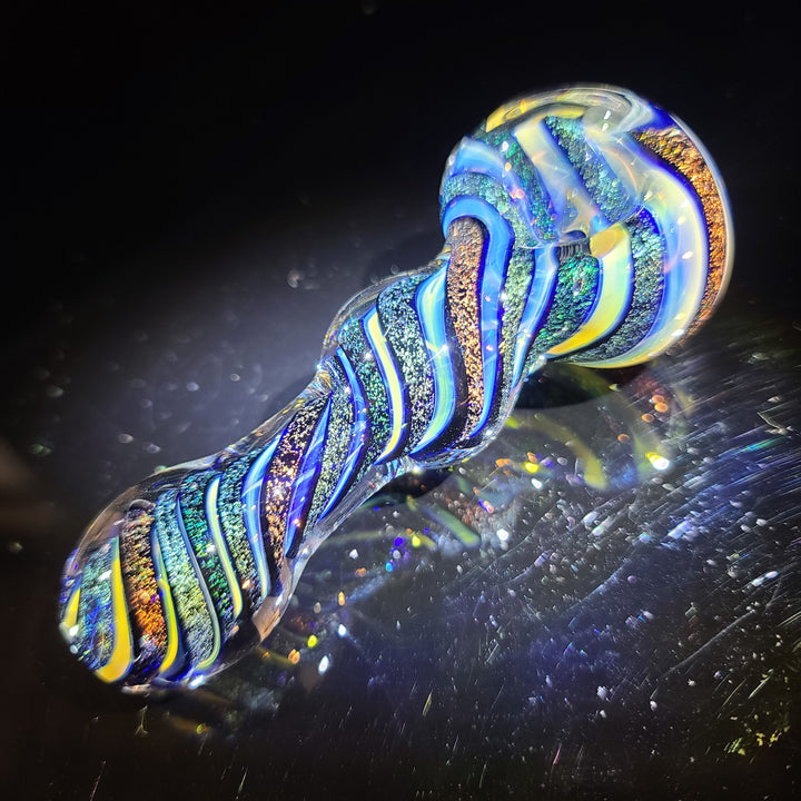 Fumed Dichro Twist Spoon Glass Pipe Tiny Mike   