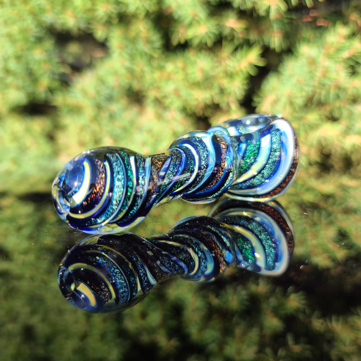 Fumed Dichro Twist Spoon Glass Pipe Tiny Mike   
