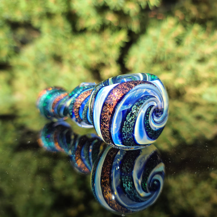 Fumed Dichro Twist Spoon Glass Pipe Tiny Mike   