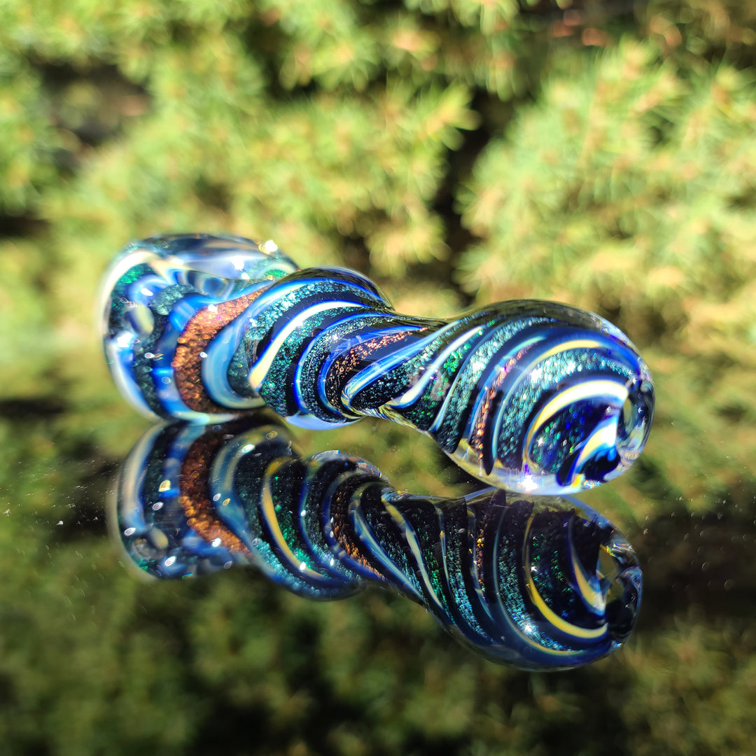 Fumed Dichro Twist Spoon Glass Pipe Tiny Mike   