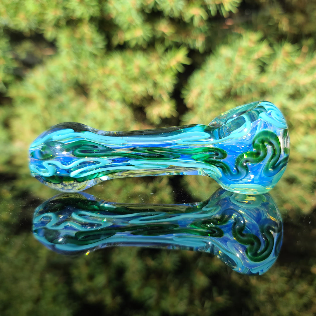 Color Inside Out Spoon Glass Pipe Tiny Mike   